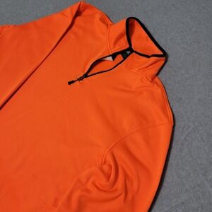 Starter Men's XL Orange Fleece-Lined Quarter-Zip Pullover NWT, Hunting,High Vis